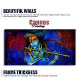 Lord Krishna Playing Flute Wall Painting - Decor Smart