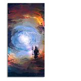 Lord Mahadev in Dramatic Sky Canvas Wall Painting - Decor Smart