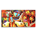 Lord Radha Krishna Decorative Pattern Canvas Big Wall Painting Wall Art - Decor Smart