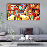 Lord Radha Krishna Decorative Pattern Canvas Big Wall Painting Wall Art - Decor Smart