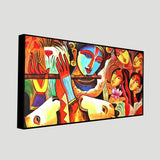 Lord Radha Krishna Decorative Pattern Canvas Big Wall Painting Wall Art - Decor Smart