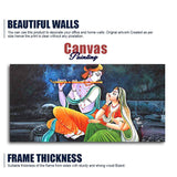 Lord Radha Krishna in Dark Forest Canvas Big Wall Painting Wall Art - Decor Smart