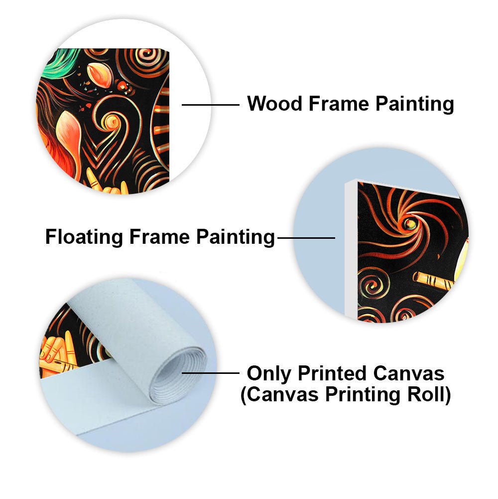 Lord Radha Krishna with Flute Canvas Big Wall Painting Wall Art - Decor Smart