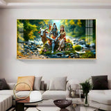 Lord Shiva and Shakti Premium Acrylic Floating Wall Painting - Decor Smart