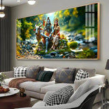 Lord Shiva and Shakti Premium Acrylic Floating Wall Painting - Decor Smart
