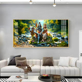 Lord Shiva and Shakti Premium Acrylic Floating Wall Painting - Decor Smart
