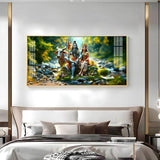 Lord Shiva and Shakti Premium Acrylic Floating Wall Painting - Decor Smart