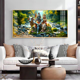 Lord Shiva and Shakti Premium Acrylic Floating Wall Painting - Decor Smart
