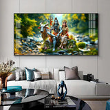 Lord Shiva and Shakti Premium Acrylic Floating Wall Painting - Decor Smart