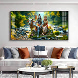 Lord Shiva and Shakti Premium Acrylic Floating Wall Painting - Decor Smart