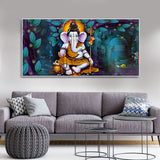 Lord Spiritual Ganesha Canvas Wall Painting – Divine Art by Decor Smart