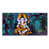 Lord Spiritual Ganesha Canvas Wall Painting – Divine Art by Decor Smart