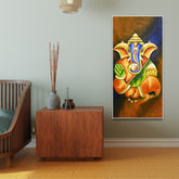 Lord Vighnaharta Ganesha Canvas Wall Painting - Decor Smart