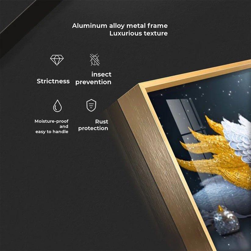 Lovely Swan Couple Premium Acrylic Floating Wall Painting - Decor Smart