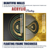 Luxurious Circular Pattern Acrylic Floating Wall Painting Set of 2 - Decor Smart