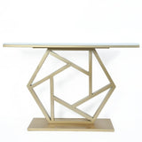 Luxurious Contemporary Console Table In Hexagonal Design - Decor Smart