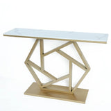Luxurious Contemporary Console Table In Hexagonal Design - Decor Smart