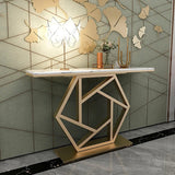 Luxurious Contemporary Console Table In Hexagonal Design - Decor Smart