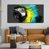 Macaw Parrot Abstract Art Wall Painting - Decor Smart