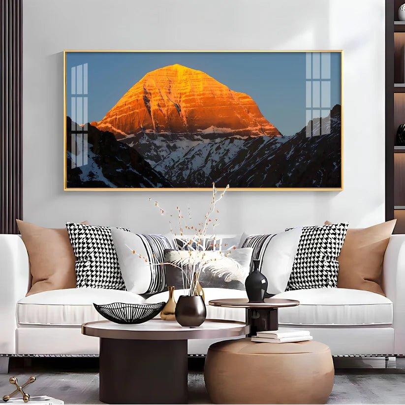 Majestic Mountain Premium Acrylic Floating Wall Painting - Decor Smart