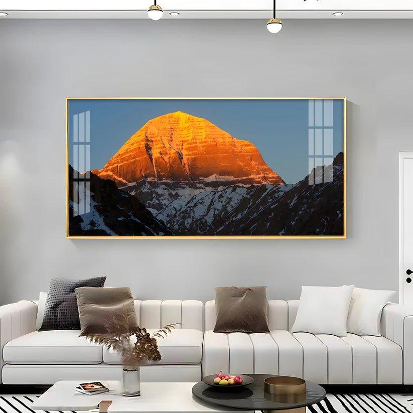 Majestic Mountain Premium Acrylic Floating Wall Painting - Decor Smart