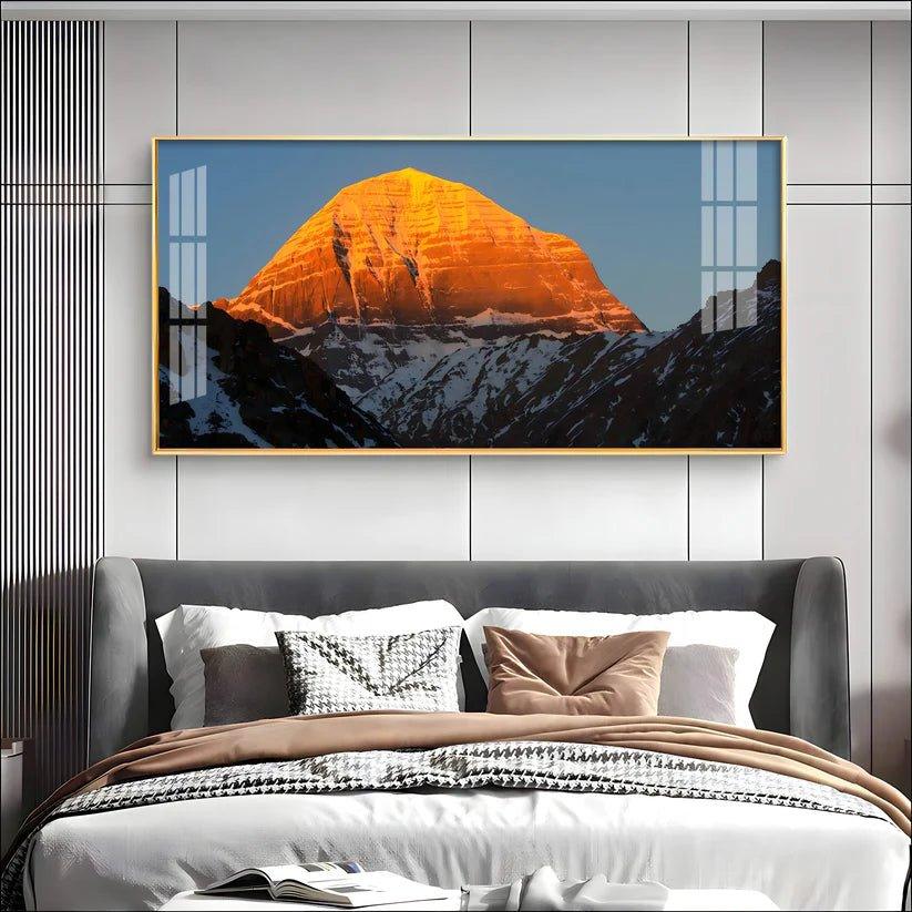 Majestic Mountain Premium Acrylic Floating Wall Painting - Decor Smart