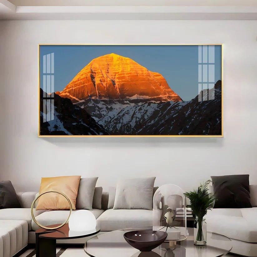 Majestic Mountain Premium Acrylic Floating Wall Painting - Decor Smart