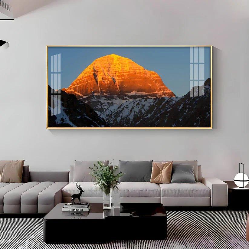 Majestic Mountain Premium Acrylic Floating Wall Painting - Decor Smart