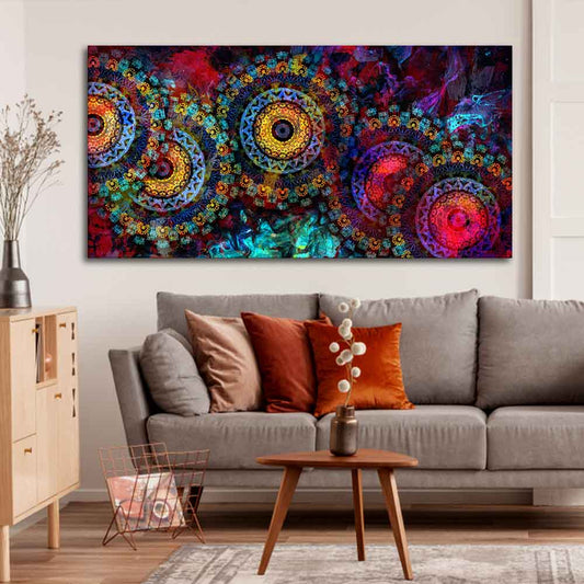 Mandala Art Dark Eyes Canvas Wall Painting - Decor Smart