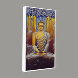 Meditating Buddha Matt Textured Canvas Wall Painting - Decor Smart