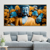 Meditating Buddha Monk Canvas Wall Painting - Decor Smart