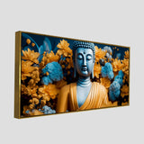Meditating Buddha Monk Canvas Wall Painting - Decor Smart