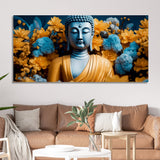 Meditating Buddha Monk Canvas Wall Painting - Decor Smart