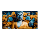 Meditating Buddha Monk Canvas Wall Painting - Decor Smart