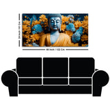 Meditating Buddha Monk Canvas Wall Painting - Decor Smart