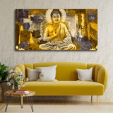 Meditating Lord Buddha Premium Wall Painting - Decor Smart
