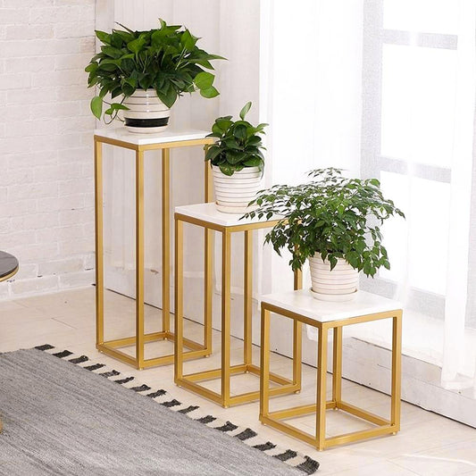Minimalist Design Golden Table Set of 3 - Decor Smart
