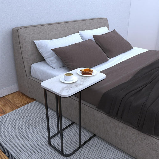 Minimalist Stylish Artistic Designer Side Table with Black Metal Finish - Decor Smart