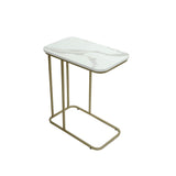 Minimalist Stylish Artistic Designer Side Table with Golden Metal Finish - Decor Smart