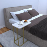 Minimalist Stylish Artistic Designer Side Table with Golden Metal Finish - Decor Smart