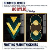Modern Artistic Geometric Shapes Acrylic Floating Wall Painting Set Of 2 - Decor Smart