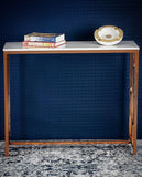 Modern Design Console Table with Copper Metal Finish - Decor Smart