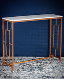 Modern Design Console Table with Copper Metal Finish - Decor Smart