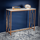Modern Design Console Table with Copper Metal Finish - Decor Smart