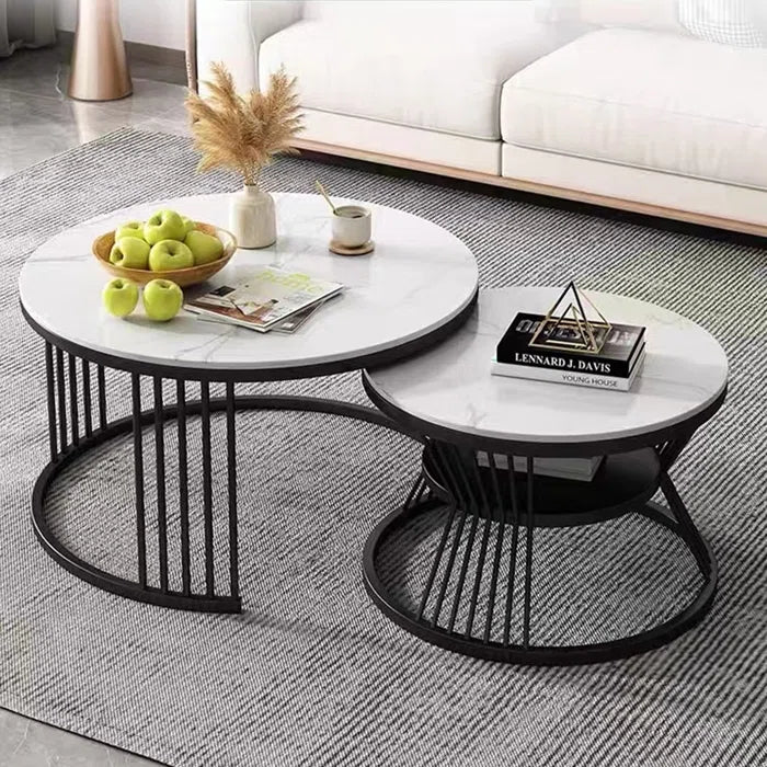 Modern Designer Multipurpose Coffee Table with Black Metal Finish - Decor Smart