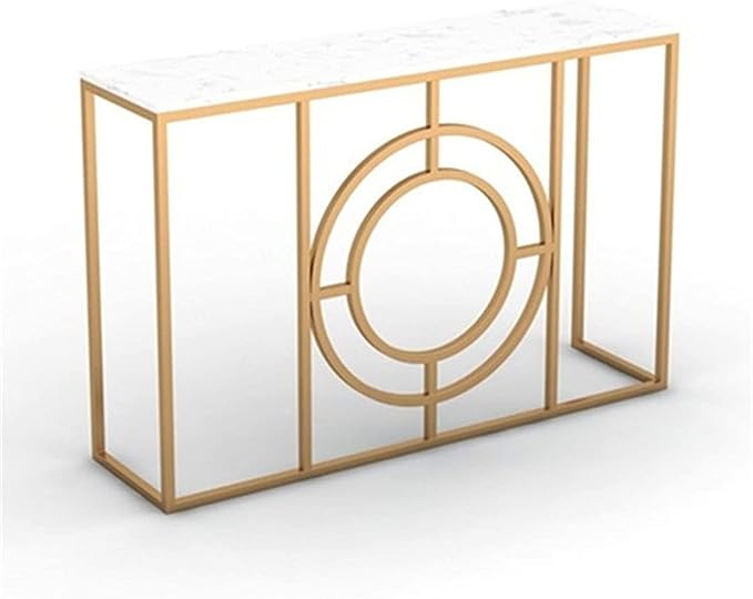 Modern Minimalist White Marble Gold Console Table - Decor Smart