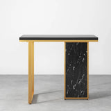 Modern Opulence Black Marble Gold Console Table - Decor Smart