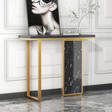Modern Opulence Black Marble Gold Console Table - Decor Smart
