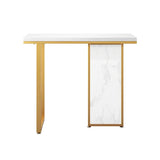 Modern Opulence White Marble Gold Console Table - Decor Smart