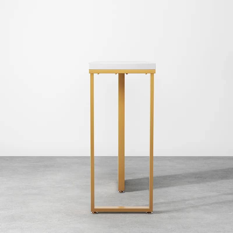 Modern Opulence White Marble Gold Console Table - Decor Smart